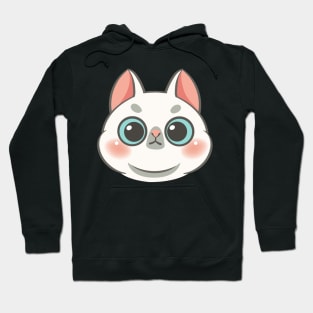 Cartoon cute cat face Hoodie